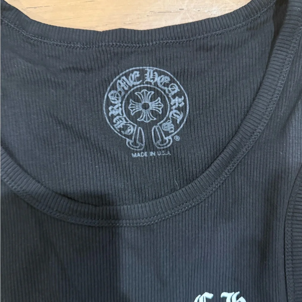Chrome Hearts Black Ribbed Tank Top - Picture 2 of 3